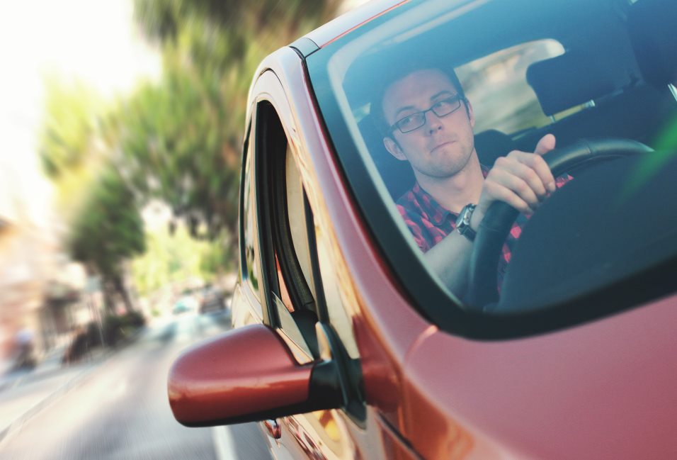 driving a car